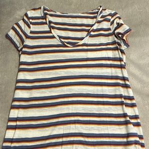 Striped Scoop pocket Tee